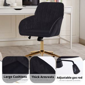 Baby Blue Adjustable Office Chair, Ergonomic Swivel Seat with Memory Foam Cushion for Home Bedroom Study, Single