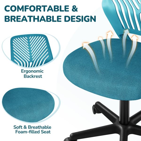 Yaheetech Adjustable Office Chair Swivel Computer Chair-Black