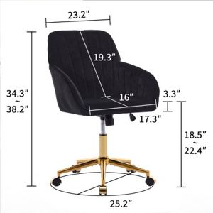 Baby Blue Adjustable Office Chair, Ergonomic Swivel Seat with Memory Foam Cushion for Home Bedroom Study, Single
