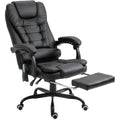 Vinsetto 7-Point Vibrating Massage Office Chair Computer Chair with Lumbar Support, Footrest, Reclining Back, Adjustable Height, Black