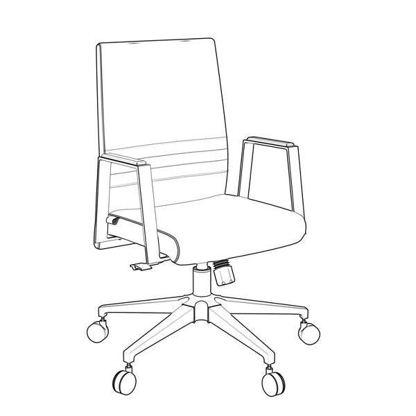 HomeStock 45 in.H Adjustable Height Black Faux Leather Seat Material with Adjustable Lumbar Support Ergonomic Office Chairs