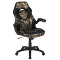 Flash Furniture X10 Gaming Chair, Racing Ergonomic Office Chair, Height Adjustable Swivel Computer Chair w/ Flip-Up Arms, Camouflage/Black LeatherSoft
